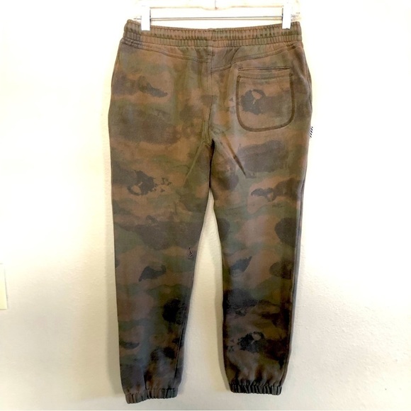 Volcom Deadly Stones Camouflaged Drawstring Distressed Sweatpants Joggers L/12Y - Picture 2 of 16